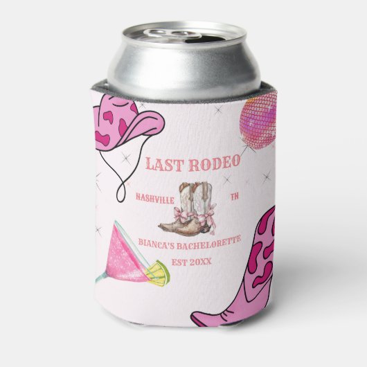 Retro Laatste Rodeo Cowgirl Western Bachelorette Blikjeskoeler (Blikje Achterkant)