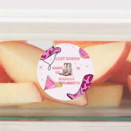 Retro Laatste Rodeo Cowgirl Western Bachelorette Labels