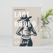 Retro Laatste Rodeo Ink Sketch Routebeschrijving B Kaart (Staand voorkant)