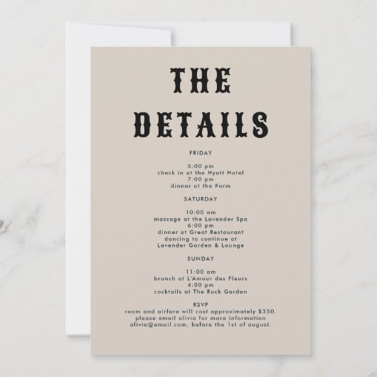 Retro Laatste Rodeo Ink Sketch Routebeschrijving B Kaart (Achterkant)