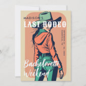 Retro Laatste Rodeo Poster Route Bachelorette Kaart (Voorkant)