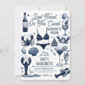 Retro Laatste toast kust Bachelorette Weekend Kaart (Voorkant)