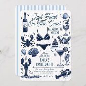 Retro Laatste toast kust Bachelorette Weekend Kaart