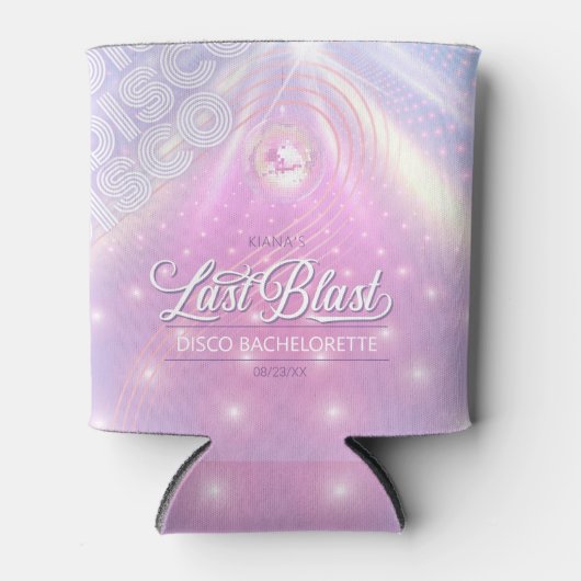 Retro Laatste Uitbarsting Disco Bachelorette v2 ID Blikjeskoeler (Voorkant)