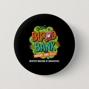 Retro Lab Week 2025 Bloedbank Team MLS MLT Lab SC Ronde Button 5,7 Cm
