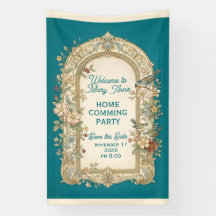 Retro label met gekleurde bloemen 55 + uw tekst