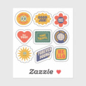 Retro label sticker set (Vel)