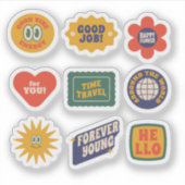 Retro label sticker set (Voorkant)