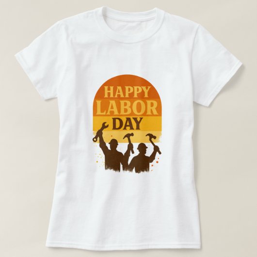 Retro Labor Day vibe T-shirt (Design voorkant)