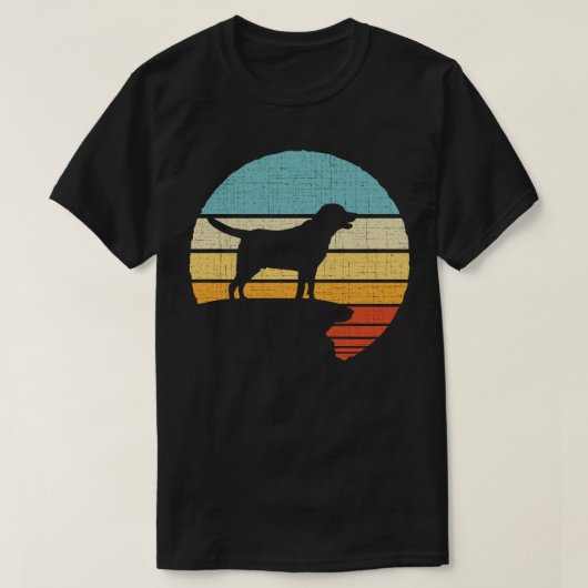 Retro  Labrador Black Lab Eigenaar Hondenpuppy T-shirt (Design voorkant)