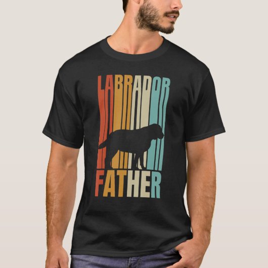 Retro Labrador Father Cool Dog Dad T-shirt (Voorkant)