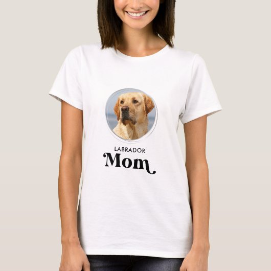 Retro Labrador MOM Personaliseer Hondenliefhebber  T-shirt (Voorkant)