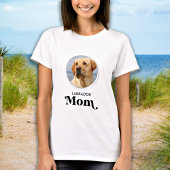 Retro Labrador MOM Personaliseer Hondenliefhebber  T-shirt