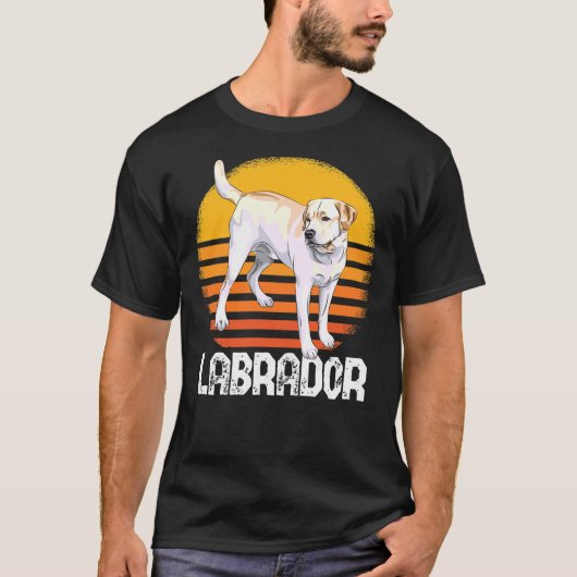 Retro Labrador Retriever  Dog 155 T-shirt (Voorkant)