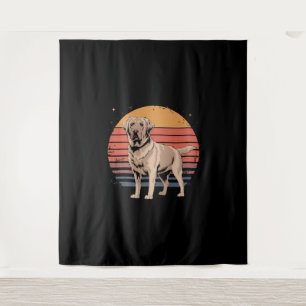 Retro Labrador Retriever Hondenliefhebber Geschen Wandkleed