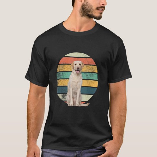 Retro Labrador Retriever mam T-shirt (Voorkant)