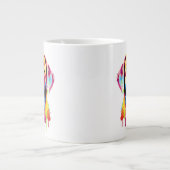 Retro Labrador Retriever Pop Art Kleurrijke Hond Grote Koffiekop (Voorkant)