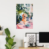 Retro Labrador Retriever Poster, Labrador Poster (Thuiskantoor)
