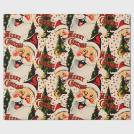 Retro lachen santas inpakpapier