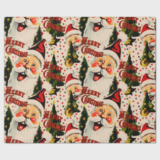 Retro  lachen santas inpakpapier