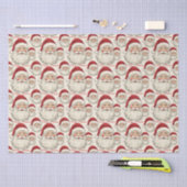 retro lachende kerstman gezicht tissuepapier (Craft)