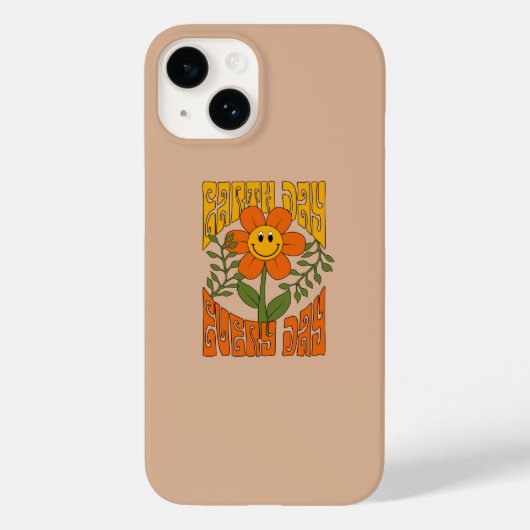 Retro Lachende Madelief uit de Jaren 70 Case-Mate iPhone Case (Achterkant)