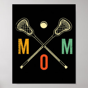 Retro Lacrosse Mom Lax Mom Lax Speler Team Sport Poster