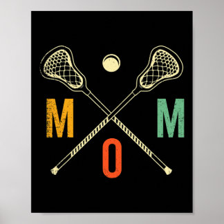 Retro Lacrosse Mom Lax Mom Lax Speler Team Sport Poster