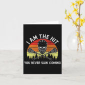 Retro Lacrosse Speler Lax Coach Goalie Ball Sport Kaart (Gele Bloem)