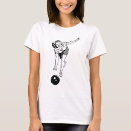 Retro Lady Bowling T-shirt
