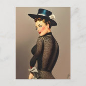 Retro Lady Briefkaart (Voorkant)