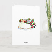 Retro Lady  Cake Verjaardag Kaart (Achterkant)