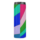 Retro Lady die de vogel overspoelt Thermosbeker (Achterkant)