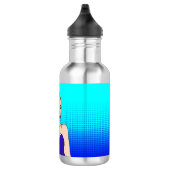 Retro Lady die de vogel overspoelt Waterfles (Rechts)