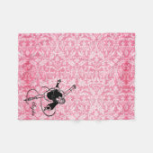 Retro Lady Figuur Skating Personalized Fleece Deken (Voorkant (Horizontaal))