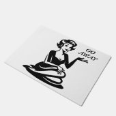 Retro Lady Ga weg Deurmat (Schuin)