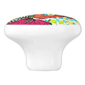 Retro Lady in de keuken-Vintage Keramische Knop (Zijkant)