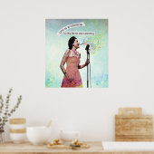 Retro Lady Life is een muzikaal Poster (Keuken)
