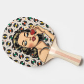 Retro Lady Tafeltennisbatje (Zijkant)