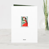 Retro  Lady Tekstkaart toevoegen Feestdagen Kaart (Achterkant)