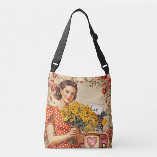  Retro Lady Valentijn Crossbody Tas (Voorkant)
