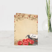  Retro Lady Valentijn Flat Holiday Kaart (Achterkant)