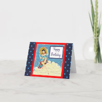 Retro Lady voor hem of haar geslachtsneutrale verj