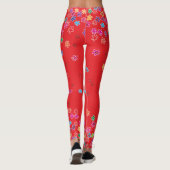 Retro Ladybugs en Flowers Leggings (Achterkant)