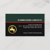 Retro Lagen Rode Loodlijn Visitekaartje (Achterkant)