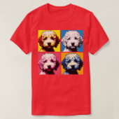 Retro Lagotto Romagnolo Art Schattigee Puppy T-shirt (Design voorkant)