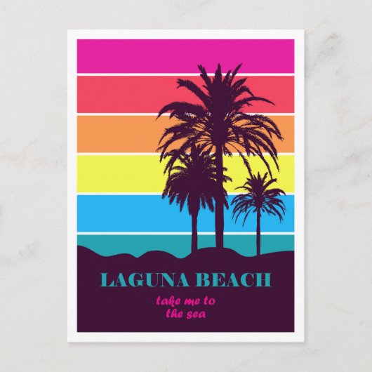 Retro Laguna Beach California Vintage reizen Briefkaart (Voorkant)