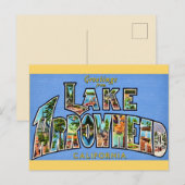 Retro Lake Arrowhead Briefkaart (Voorkant / Achterkant)