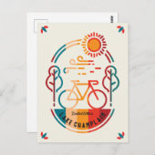 Retro Lake Champlain fietspad Briefkaart (Voorkant / Achterkant)