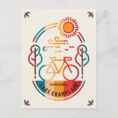 Retro Lake Champlain fietspad Briefkaart (Voorkant)